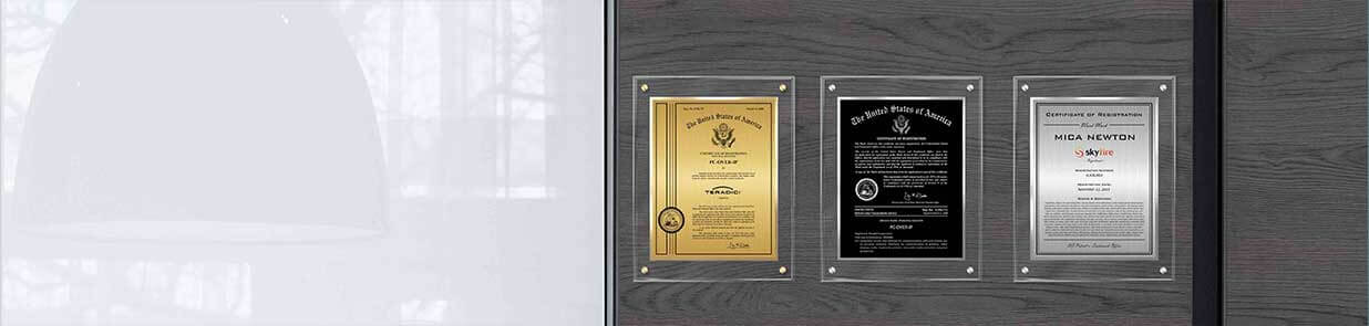 Trademark Plaques Lucite Image