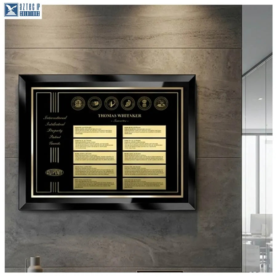 Patent recognition plaque