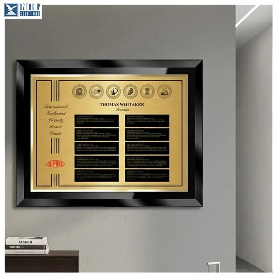 Patent recognition plaque