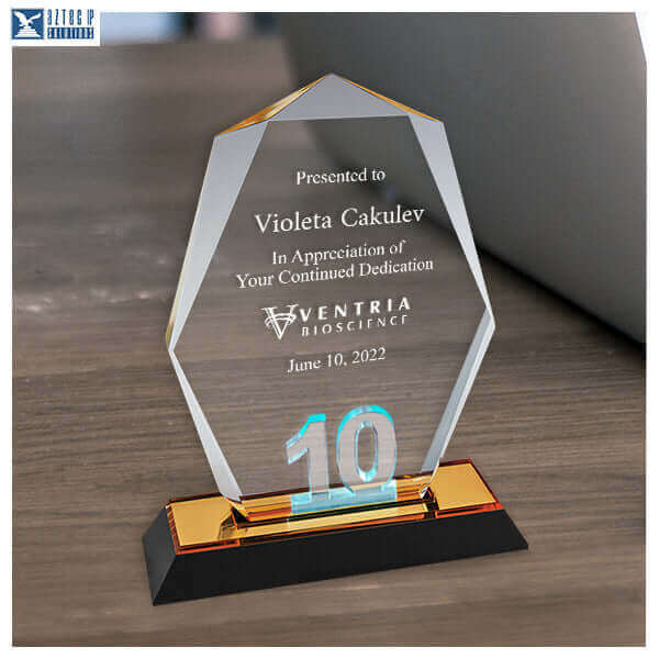 years of service desk trophy