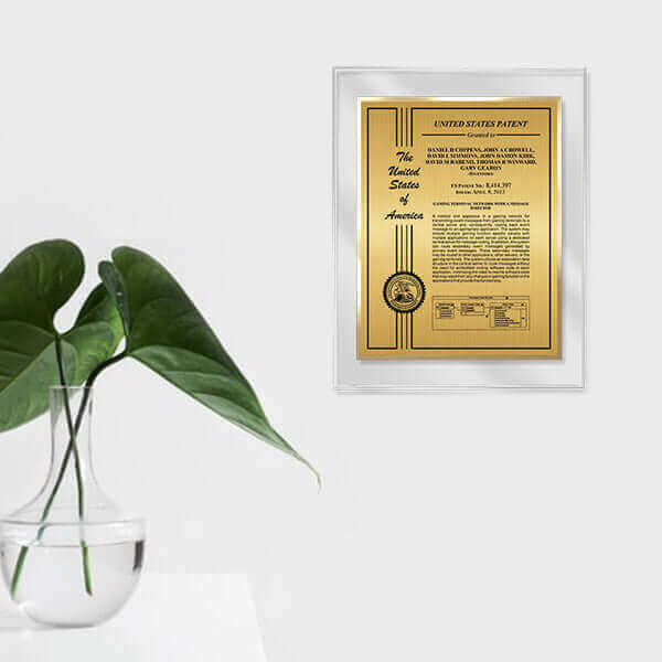 Patent Plaque - AirLucite® Clear AC1-EZ14