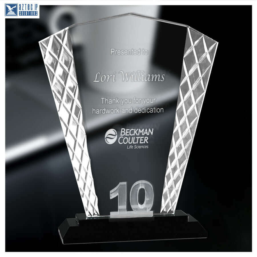 acrylic and glass service award