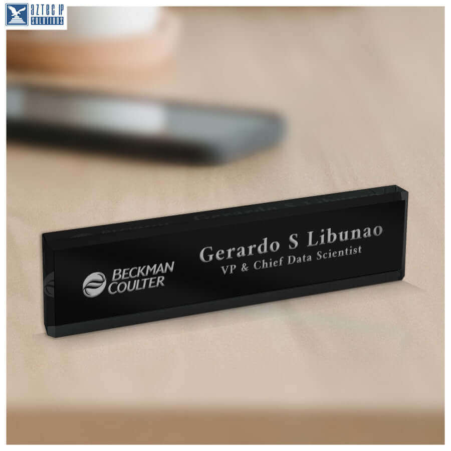 AD-DW-10BLK Black Acrylic Name Plate