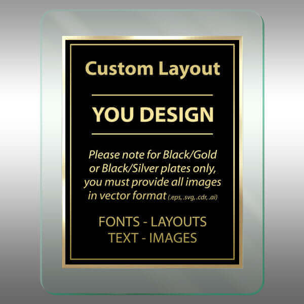 Patent Plaque - AirLucite® Jade Rounded Corners AJ1-EnBkS-R14