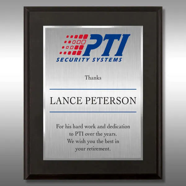 Personalized award plaque