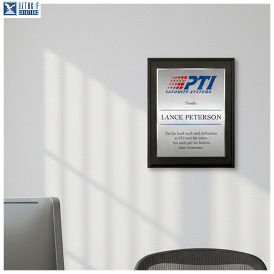 Matte black award plaque