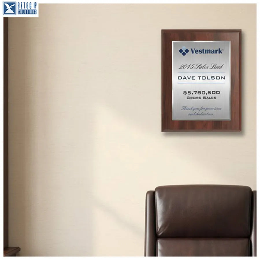 Corporate award plaque