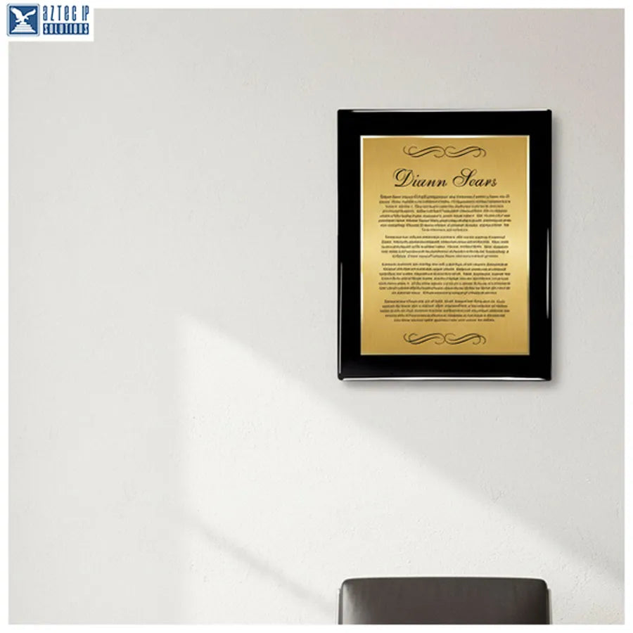 corporate award plaque