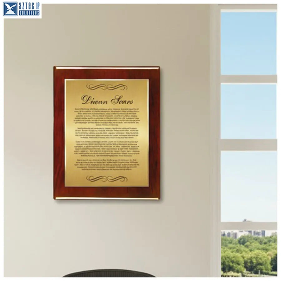 Corporate award plaques