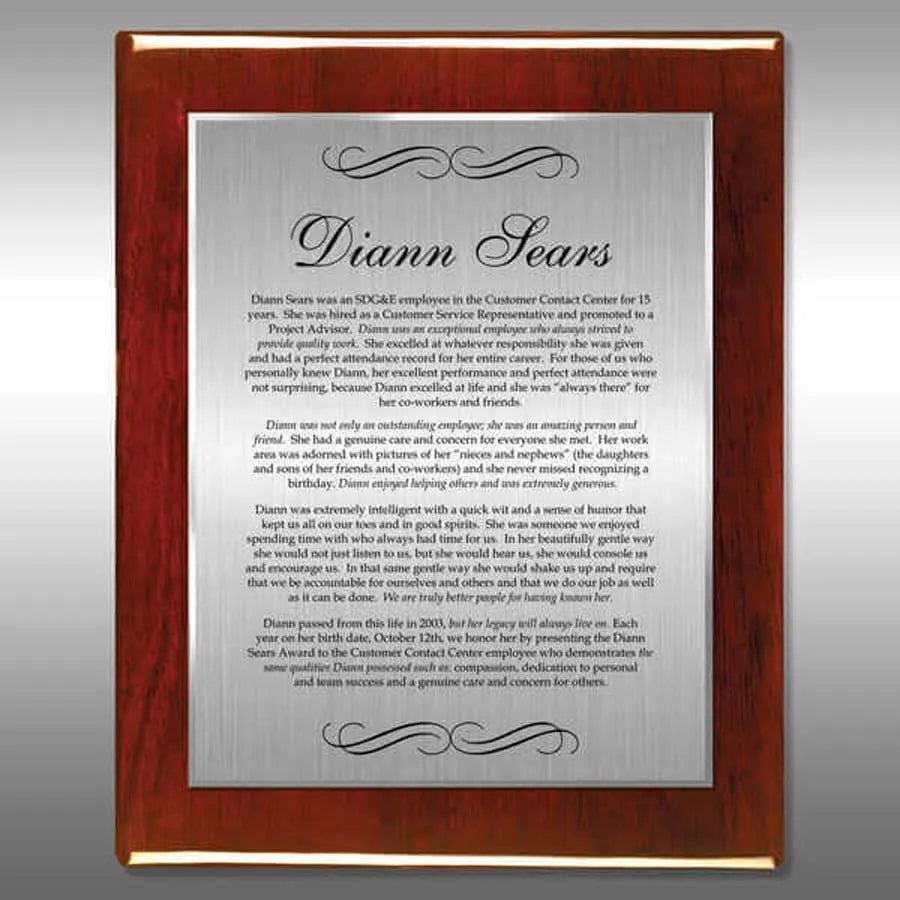 Personalized plaques