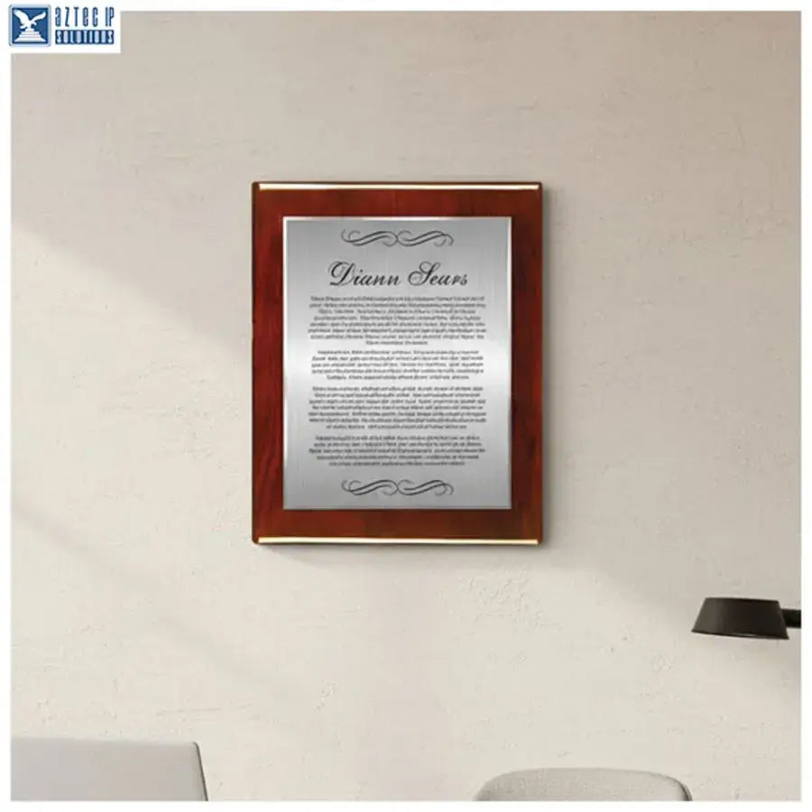 Personalized award plaque