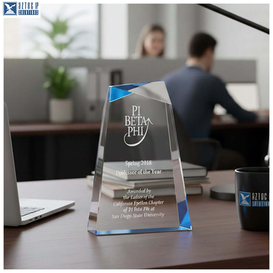 Acrylic wedge award