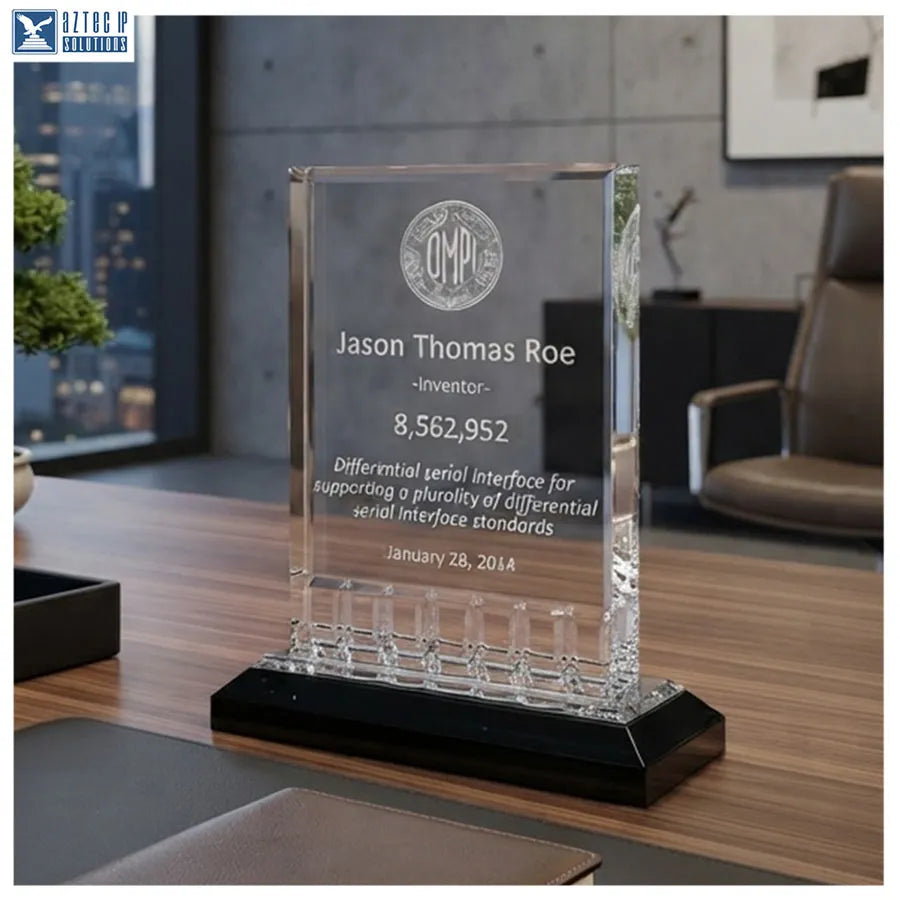 Acrylic desk award
