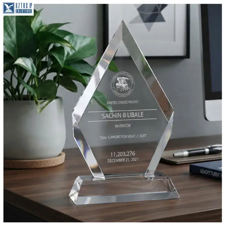Diamond-shaped desk award