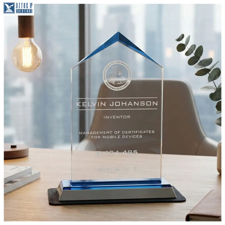 Corporate achievement plaque