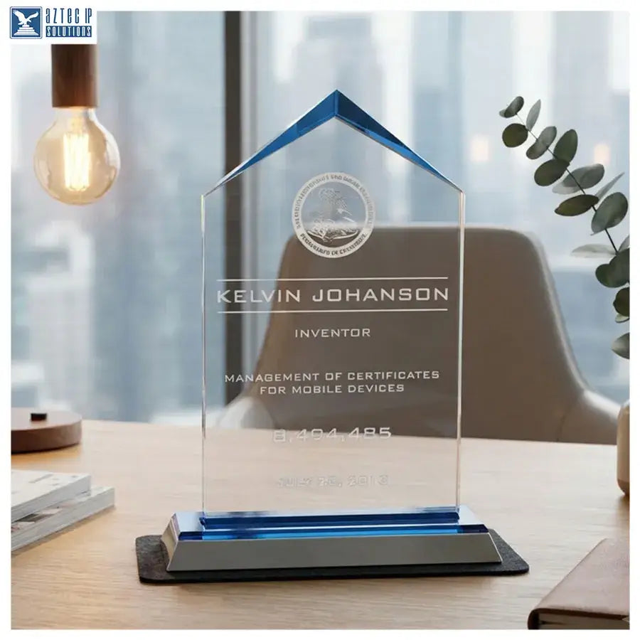Corporate achievement plaque