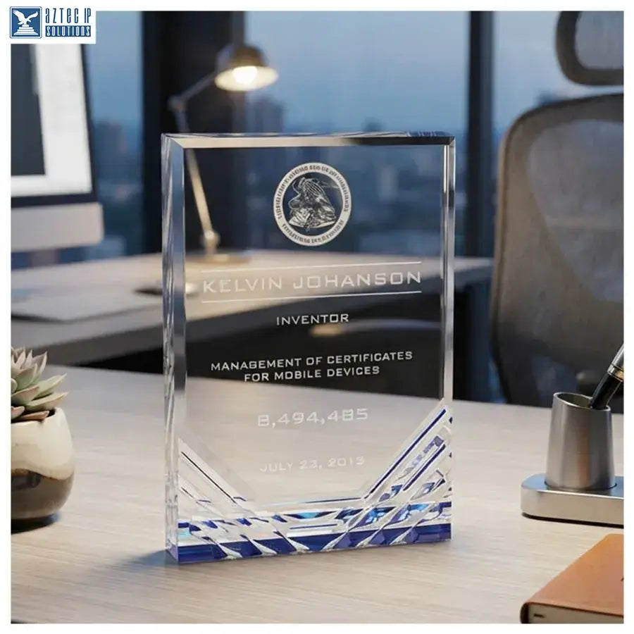 Acrylic patent award