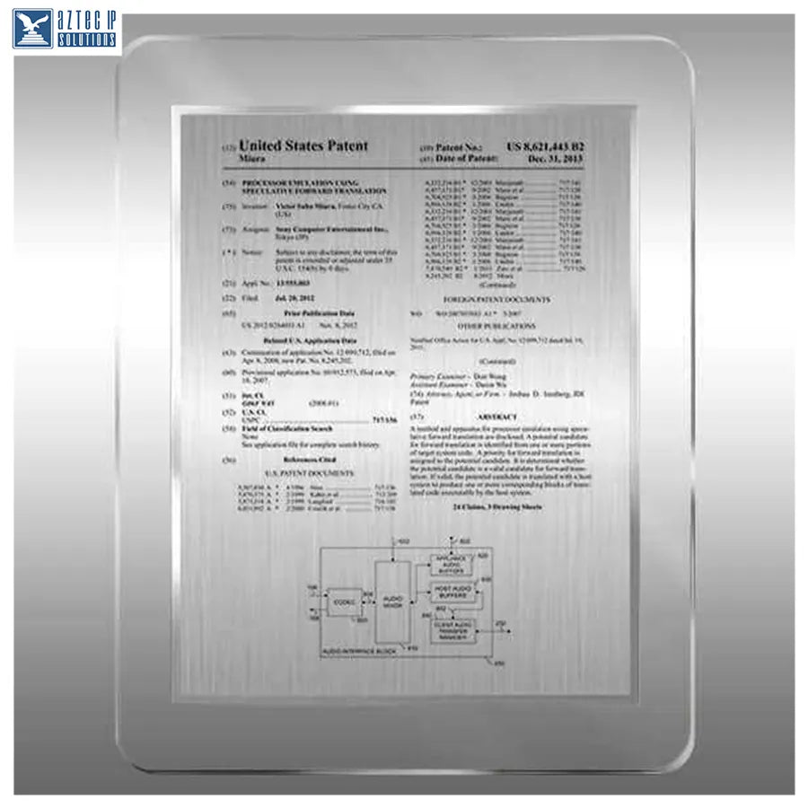 Layout 1 | Patent Front Page - AirLucite® patent plaque