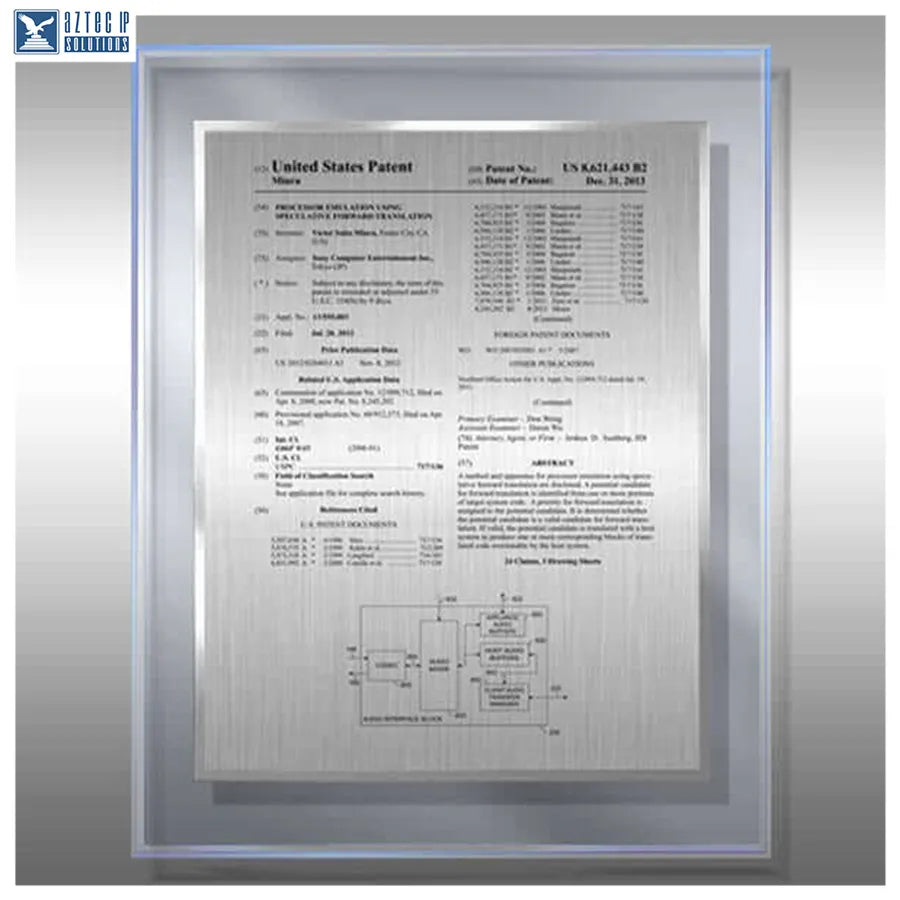 Layout 1 | Patent Front Page - AirLucite® patent plaque