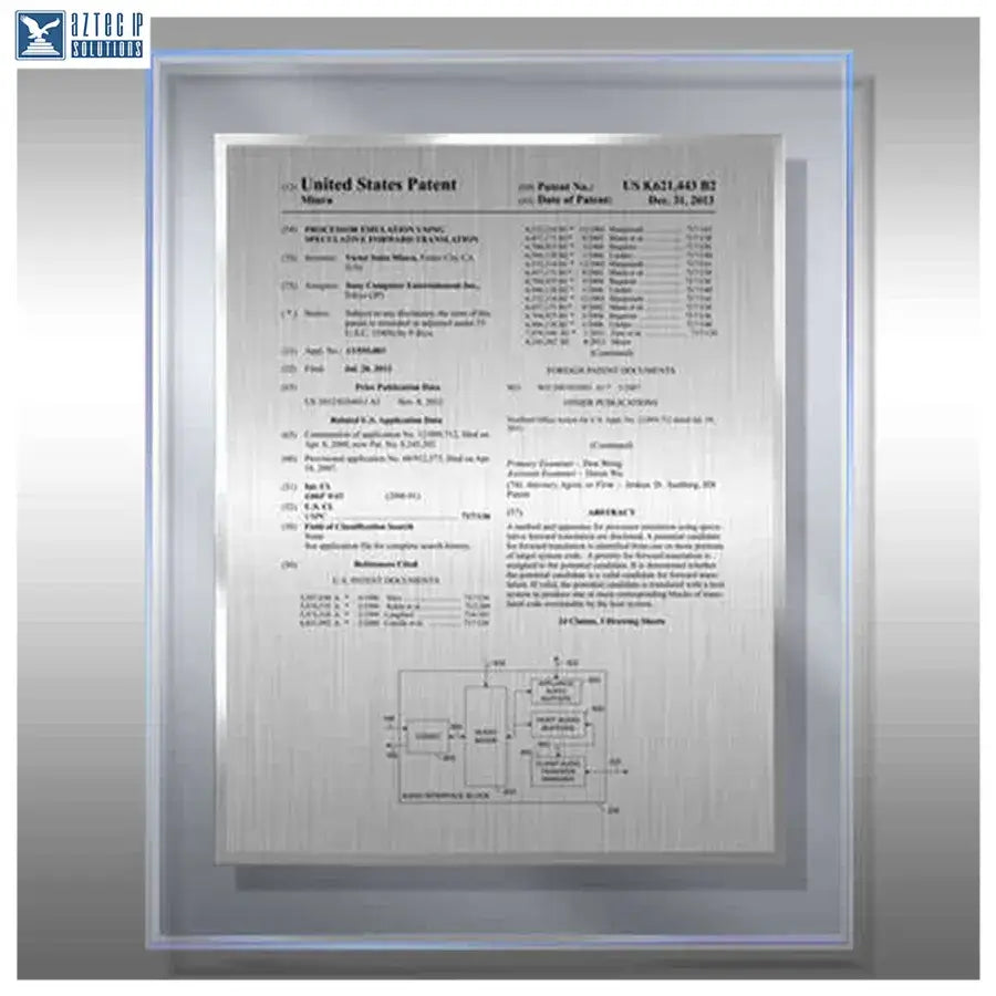 Layout 1 | Patent Front Page - AirLucite® patent plaque