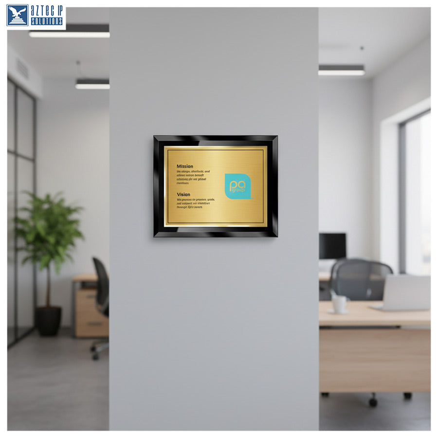 Mission Statement Plaque - Black Glass BG-MS15EZ