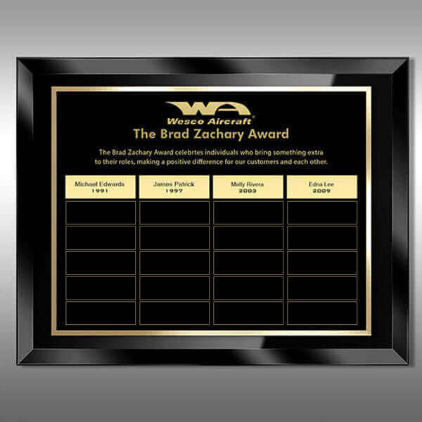 Perpetual Plaque - Glass Black BG-PP-BB24