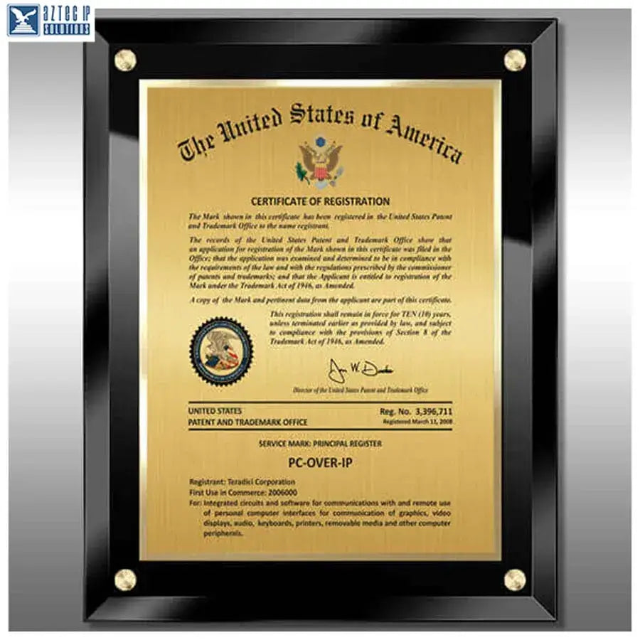 Glass Trademark Plaques