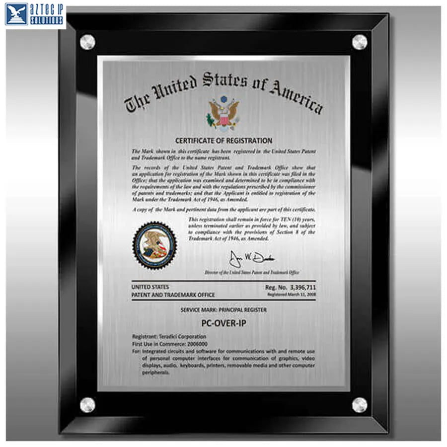 Glass Trademark Plaques