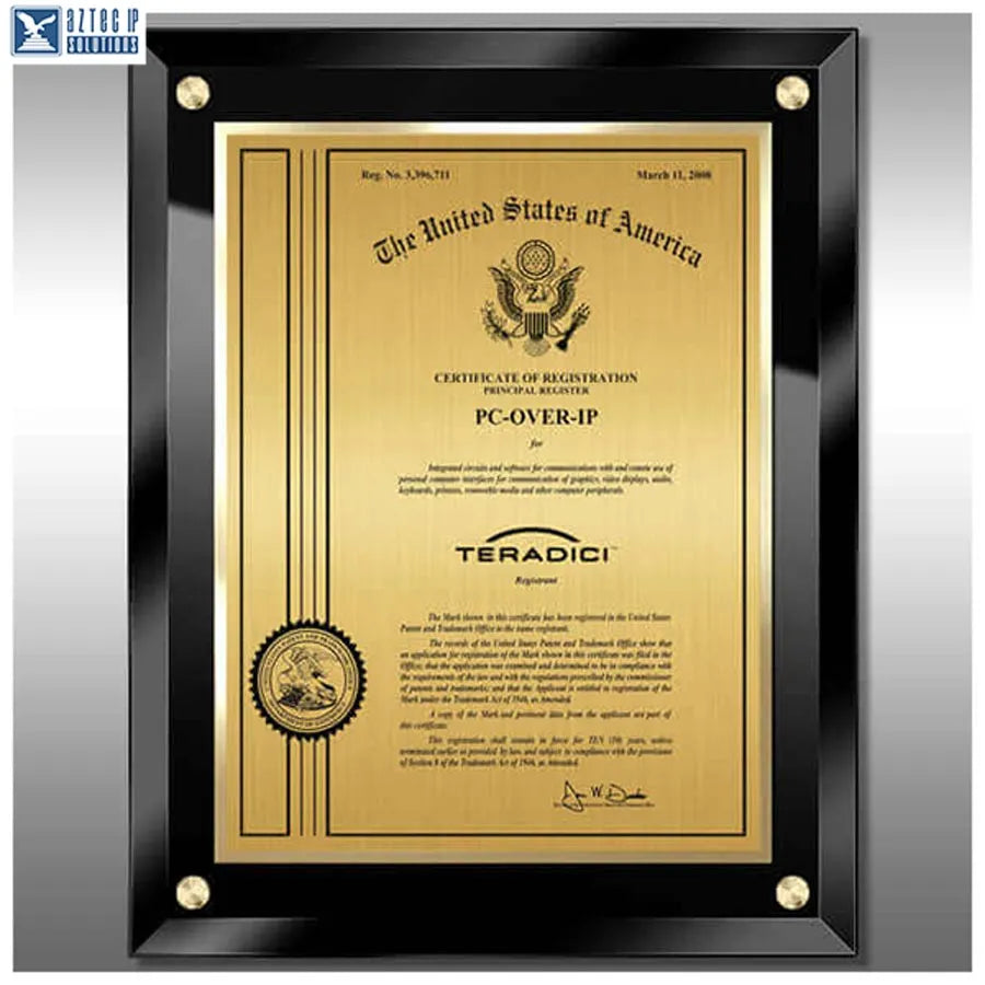 Glass Trademark Plaques