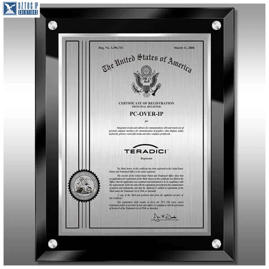 Glass Trademark Plaques