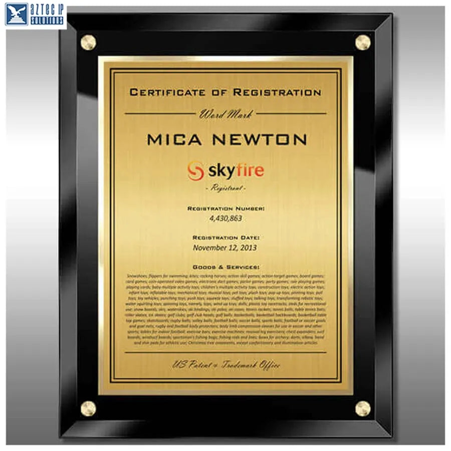 Glass Trademark Plaques