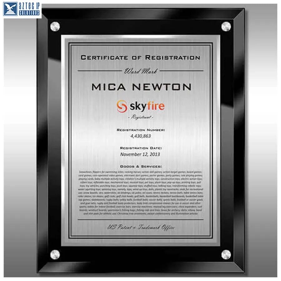 Glass Trademark Plaques