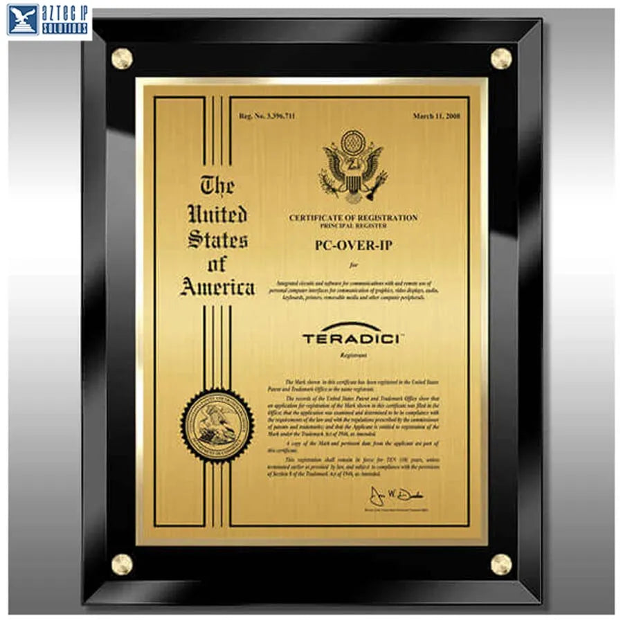 Glass Trademark Plaques