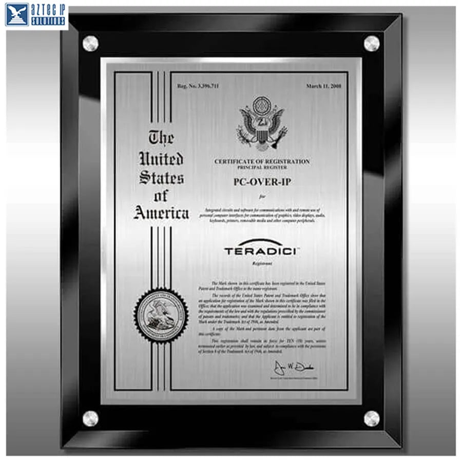 Glass Trademark Plaques