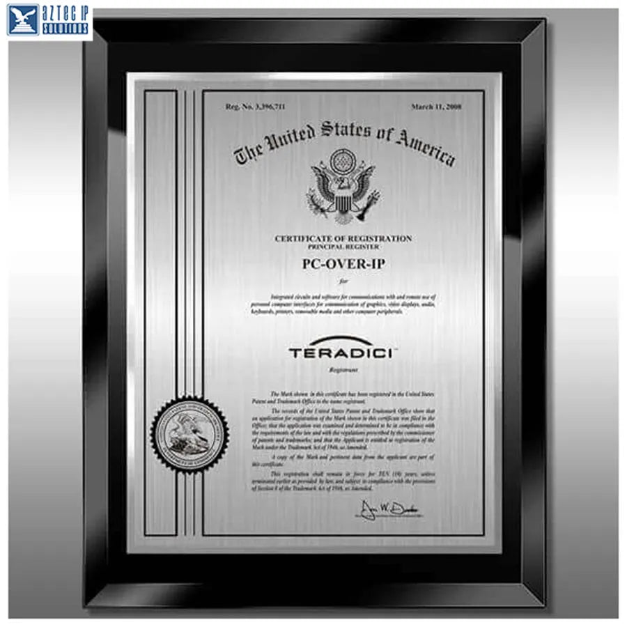 black bevel glass plaque