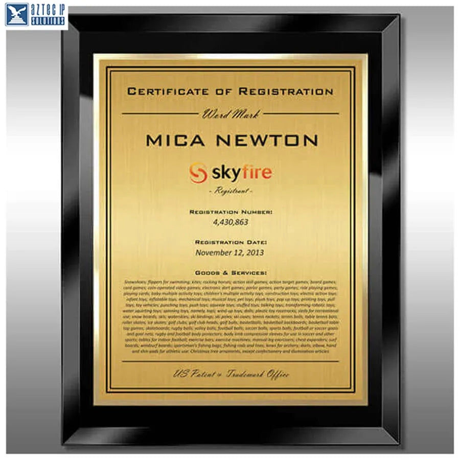 Glass Trademark Plaques