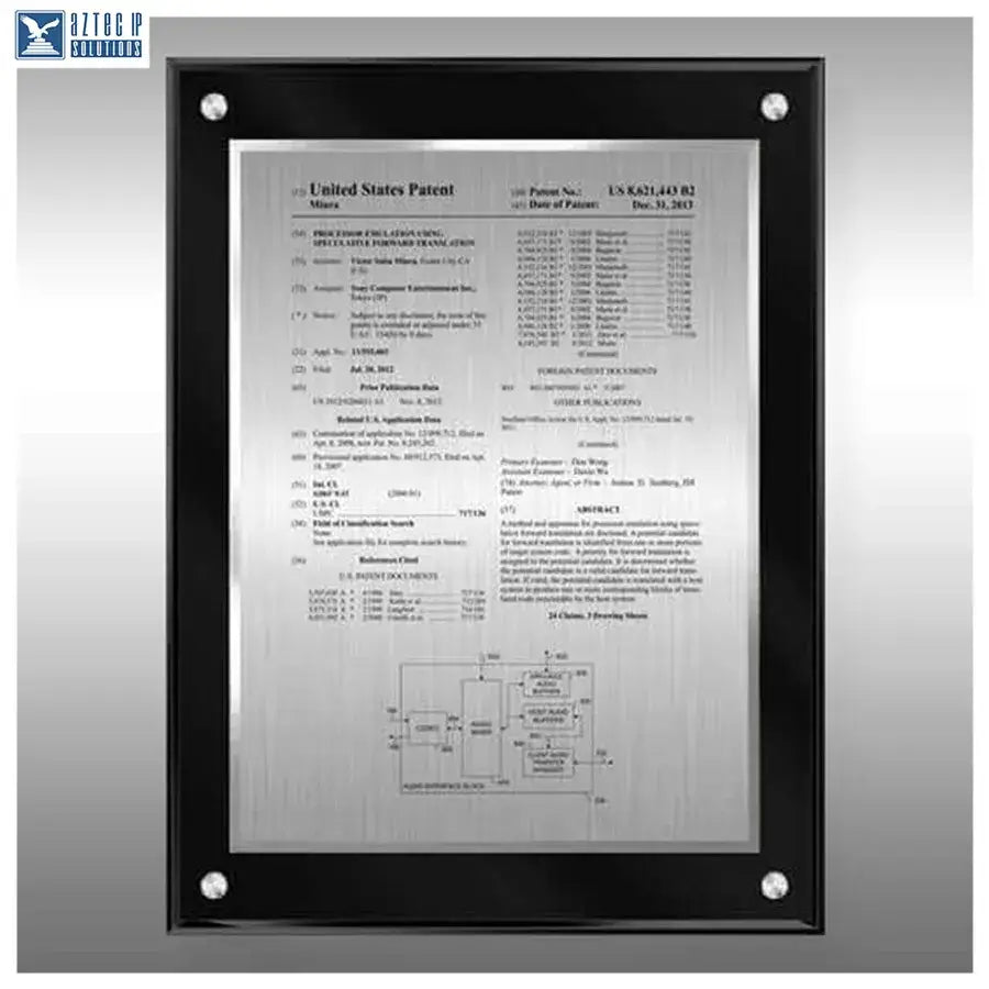 Layout 1 | Patent Front Page - BlackLucite® patent plaque