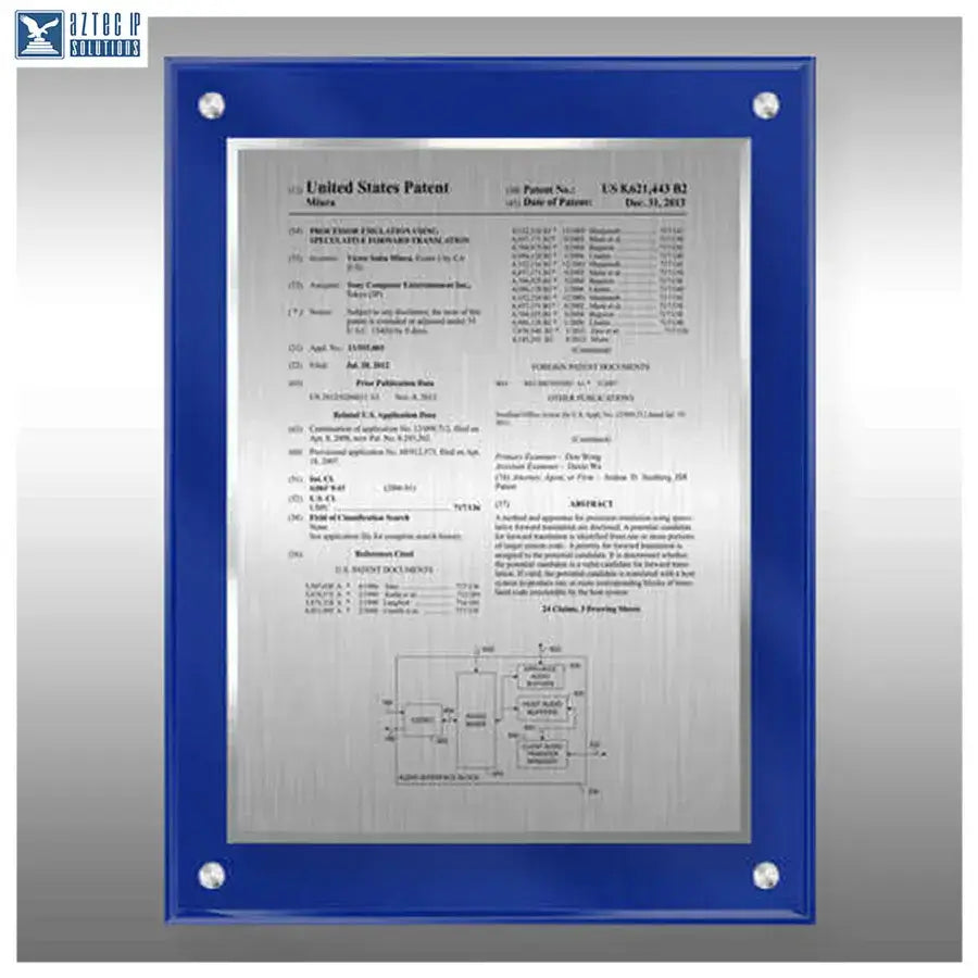 Layout 1 | Patent Front Page - BlueLucite® patent plaque