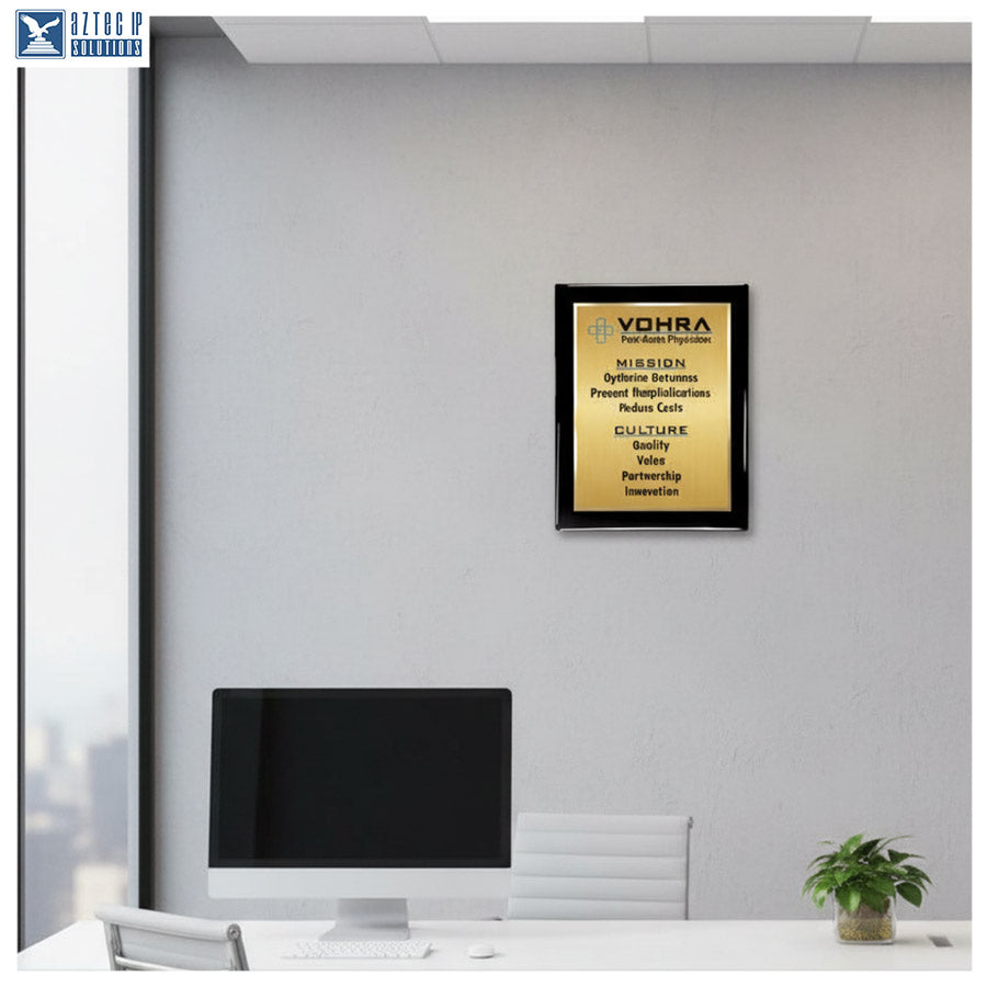 Mission Statement Plaque - Black Piano BP-MS15EZG
