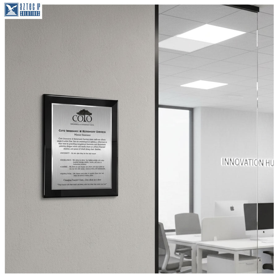 Mission Statement Plaque - Black Piano BP-MS15EZG