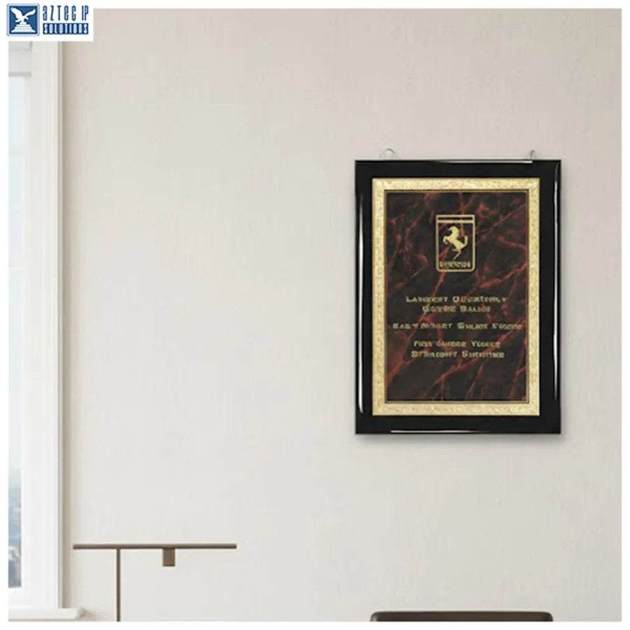 black marble plaque
