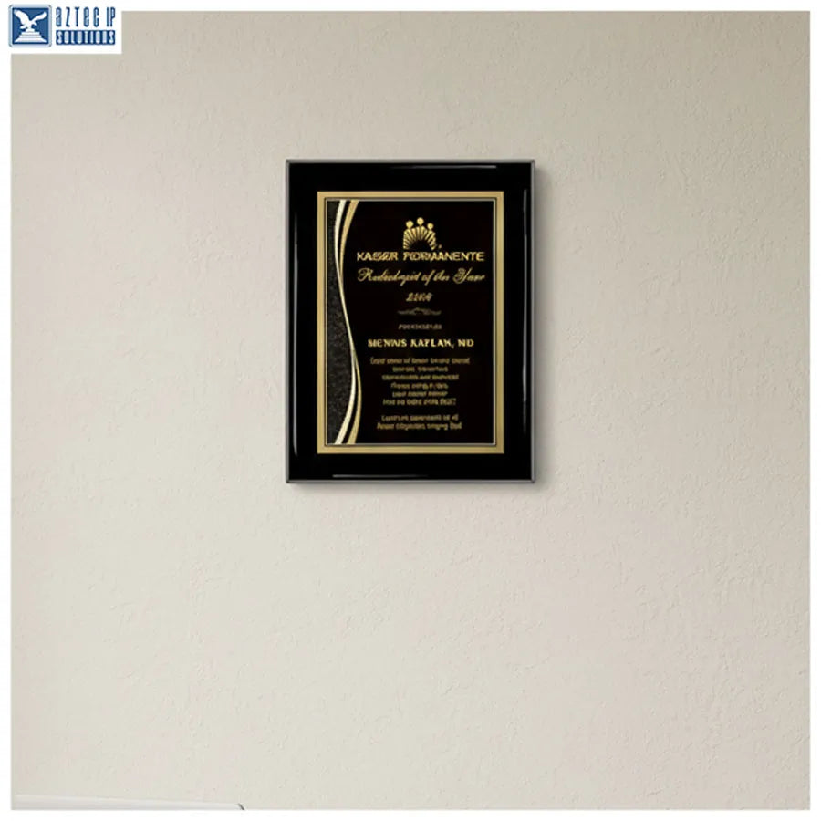 corporate recognition plaque