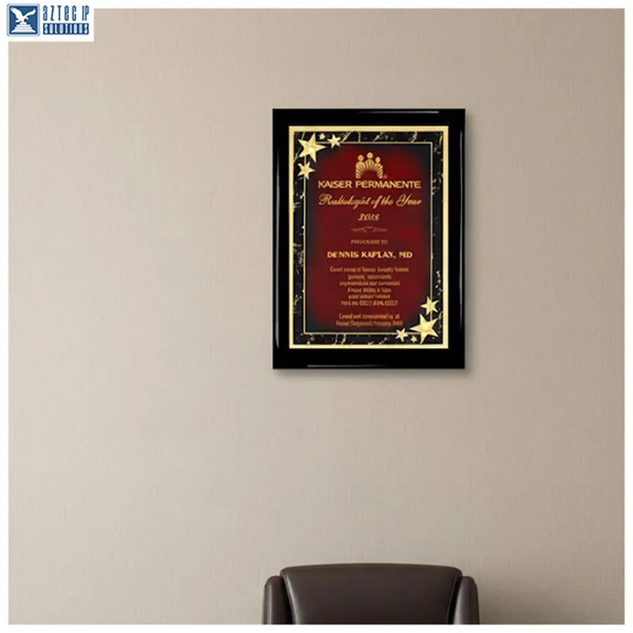 Custom medical plaques