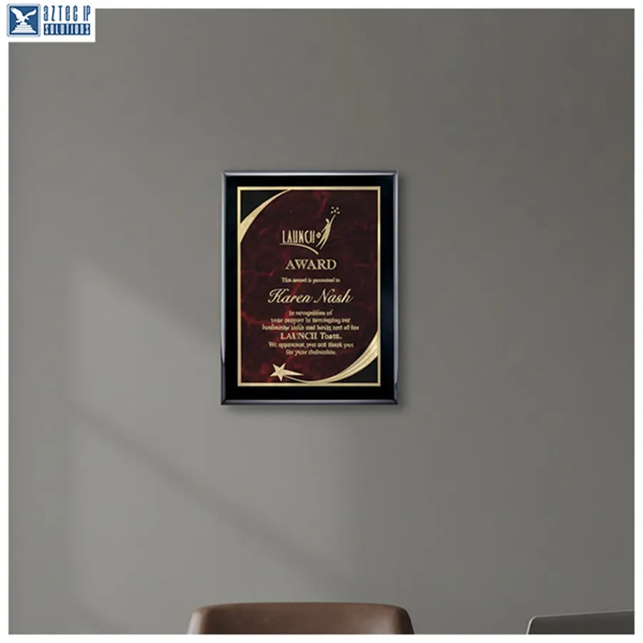 corporate recognition plaque