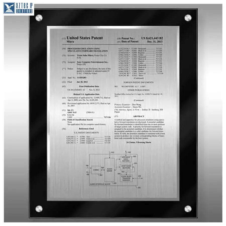 Layout 1 | Patent Front Page - BlackLucite® patent plaque
