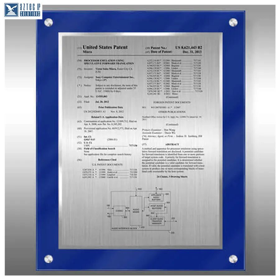 Layout 1 | Patent Front Page - BlueLucite® patent plaque