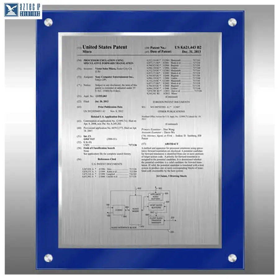 Layout 1 | Patent Front Page - BlueLucite® patent plaque