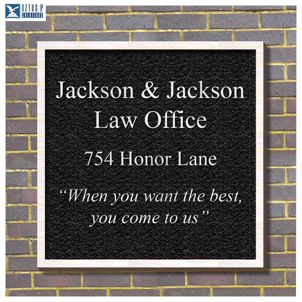 Aluminum cast plaque