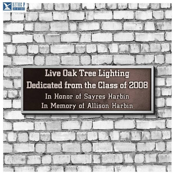 Small Aluminum Cast Plaque