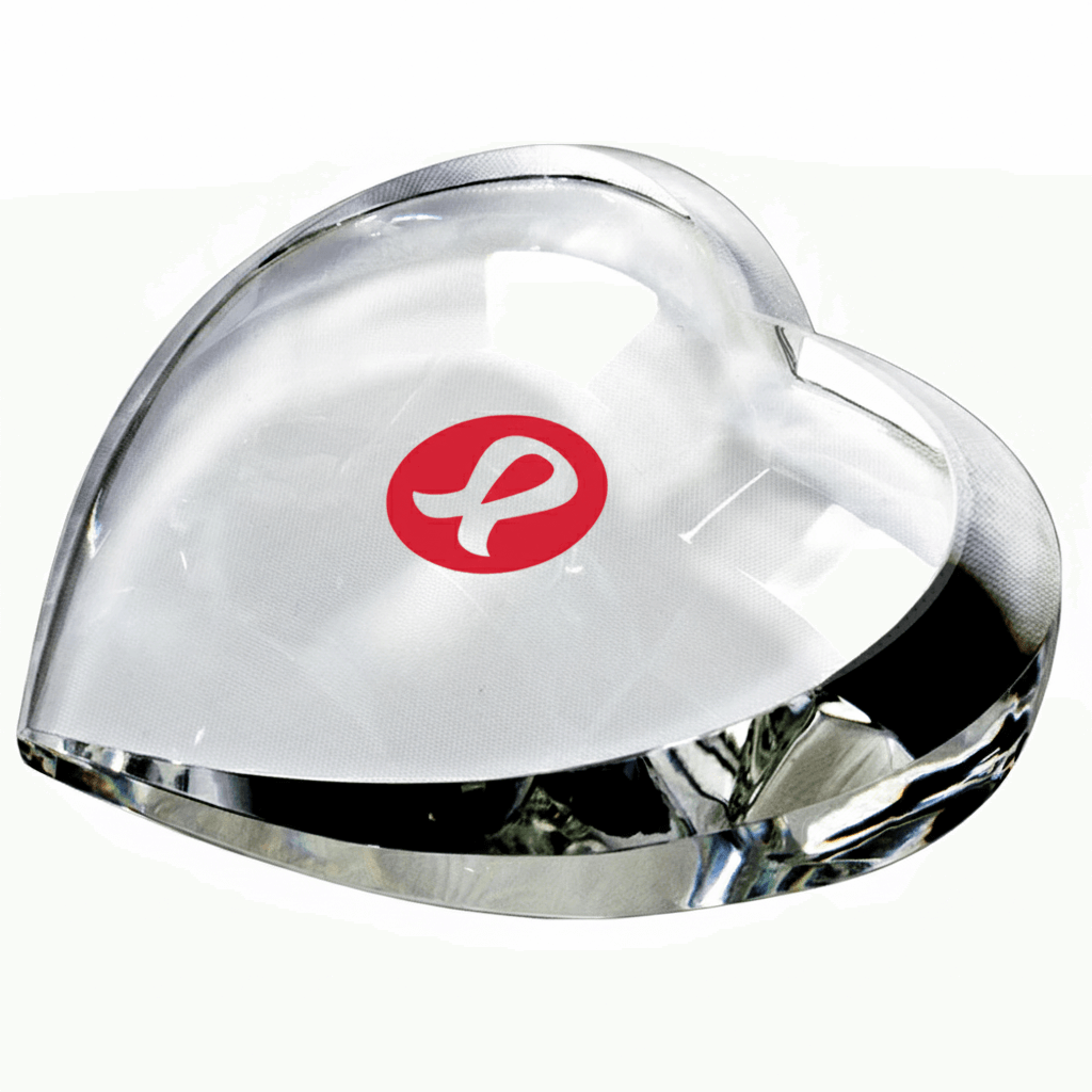 Heart Shaped Crystal Paperweight – Personalized Gift & Desk Keepsake| C380